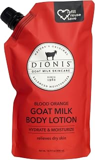 Dionis Goat Milk Lotion Refill for Dry Skin, Blood Orange, 16.9 oz | Moisturizing Body Lotion Refill for Dry Skin - Sensitive Skin Safe - Lightweight Non-Greasy Formula - Lotion Pump