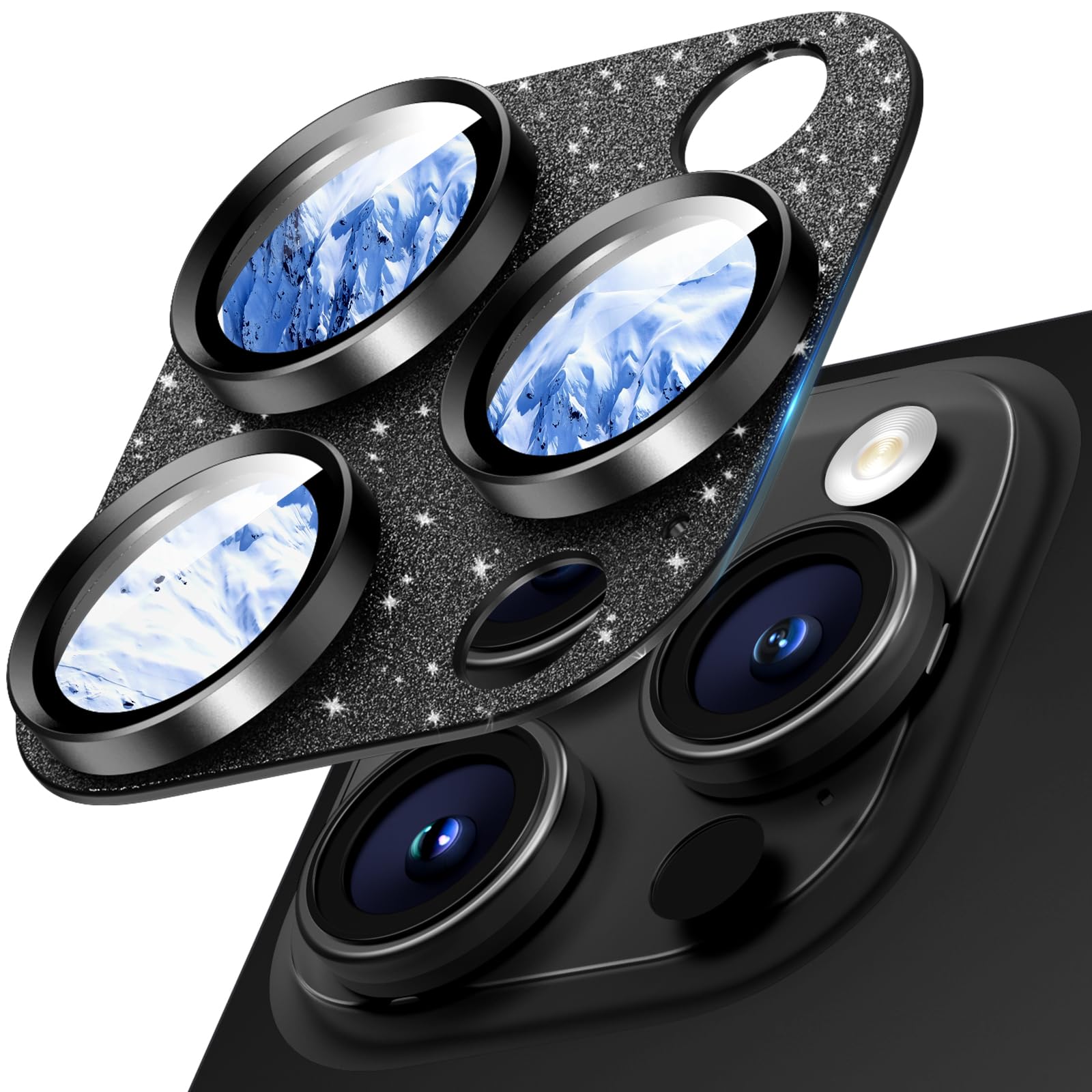 Wumigoo Camera Lens Protector for iPhone 16 Pro Max/16 Pro/15 Pro Max/15 Pro/14 Pro Max/14 Pro, Aluminum Alloy Sapphire Glass Camera Screen Cover,