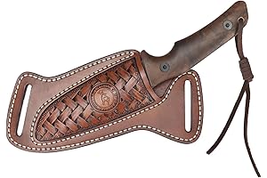 Tourbon's Durable Leather Belt Knife Sheath for Horizontal Carry
