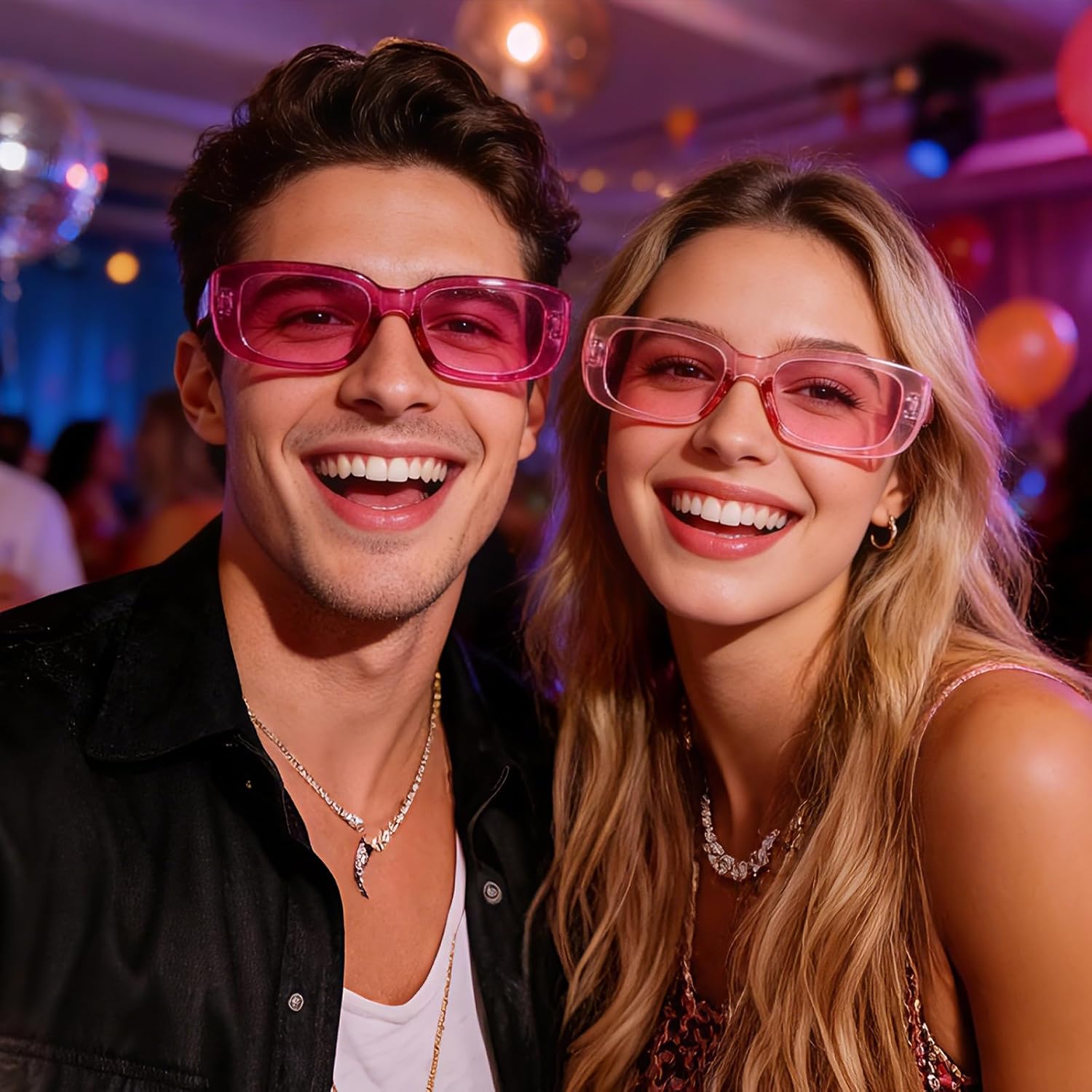 SUNOVELTIES 40 Pack Rectangle Sunglasses for Women Retro Colored Square Glasses Bulk 90s Vintage Eyewear Uniex Adults