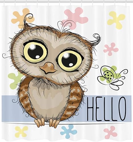 Miniatura 2 de Cortina para regadera, diseño de búhos