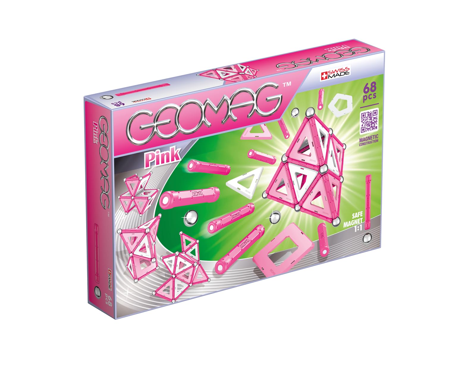 Amazon.com: Geomag - Pink - 68-Piece Magnetic Building Set