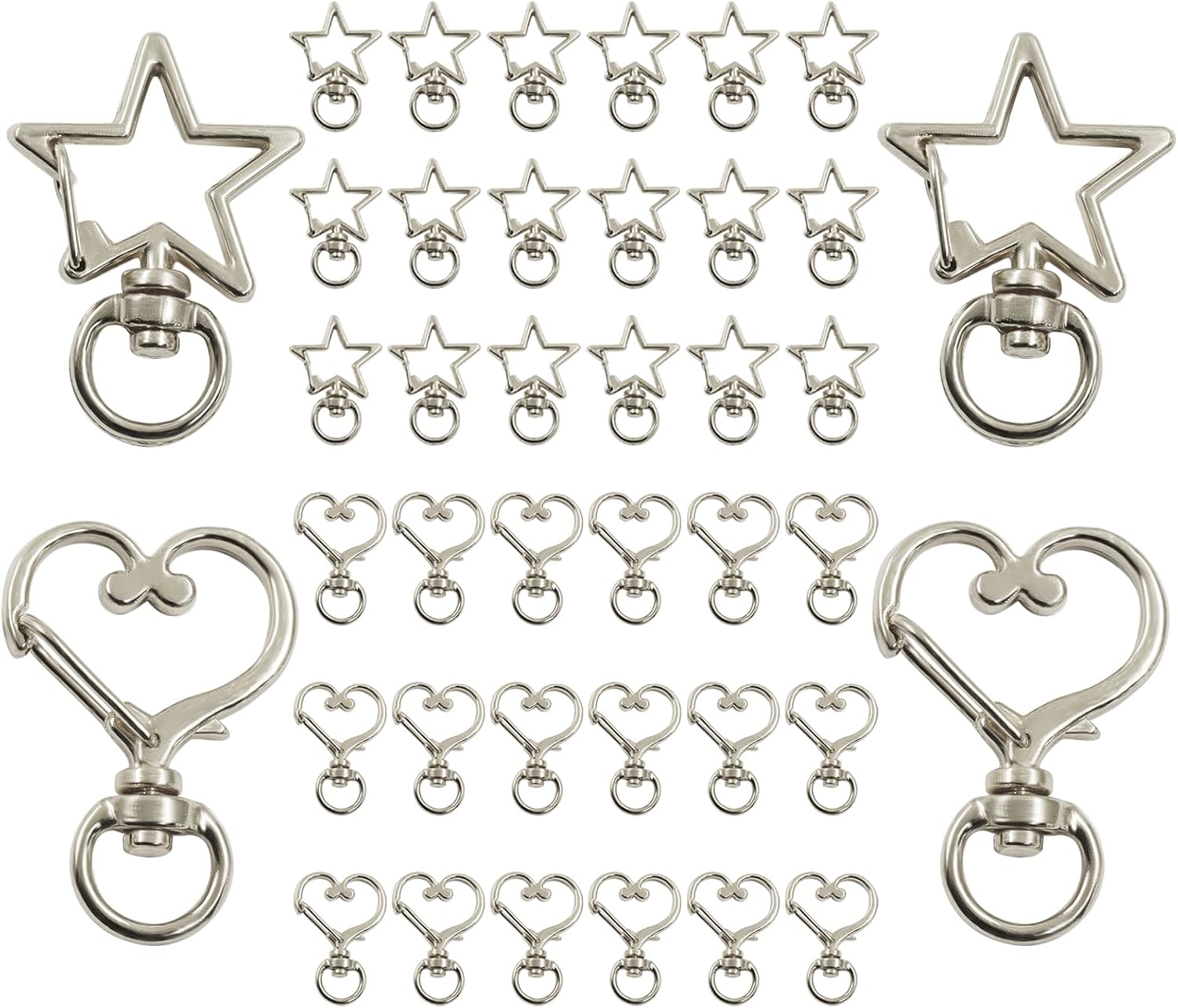 40 Pack Swivel Lobster Clasp Keychains