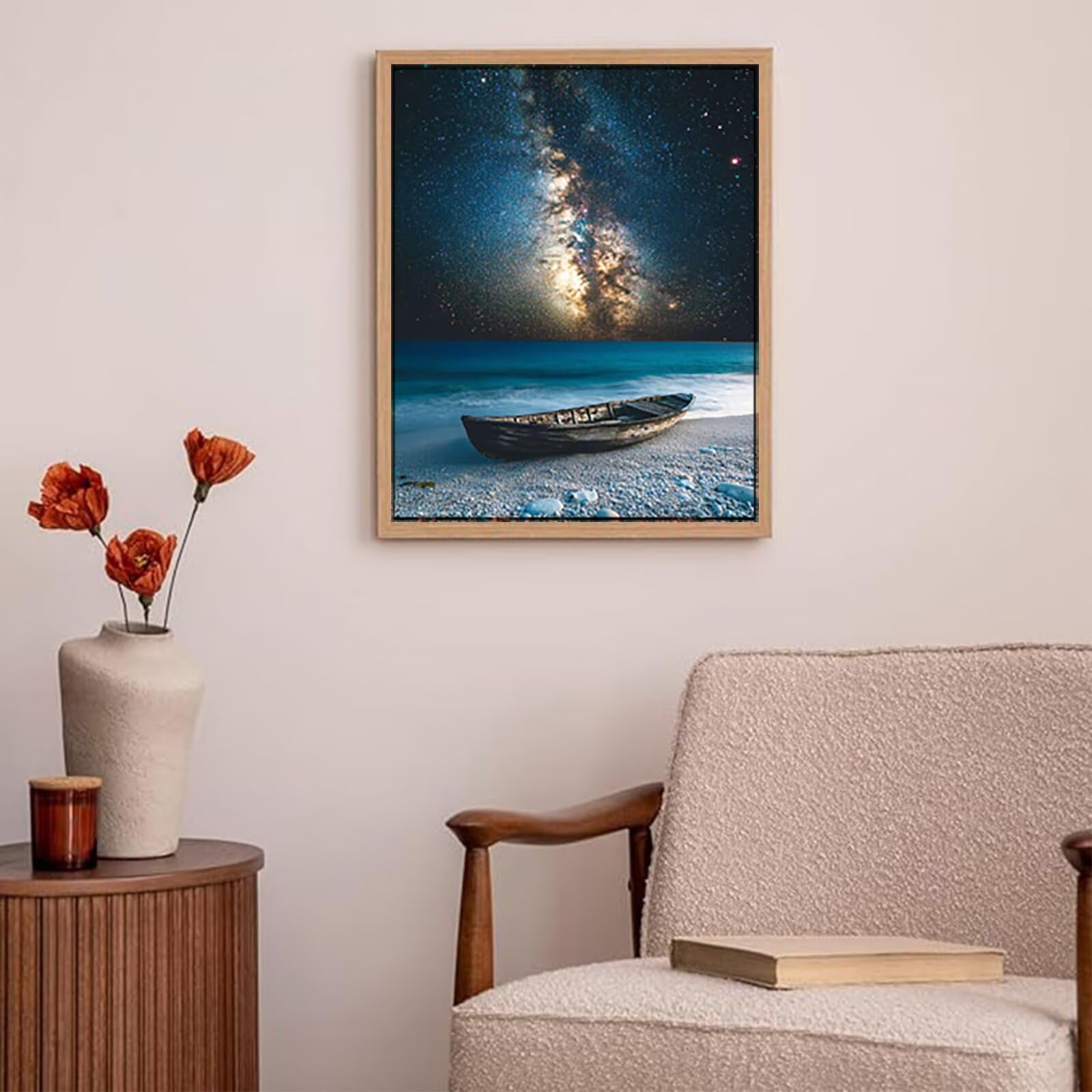 Obraz diamentowy 80x100cm gwiaździste niebo diamentowe malowanie dla dorosłych krajobraz 5d DIY okrągły diament pełny kryształ sztuka kryształ górski malarstwo dekoracyjne, relaks dla początkujących