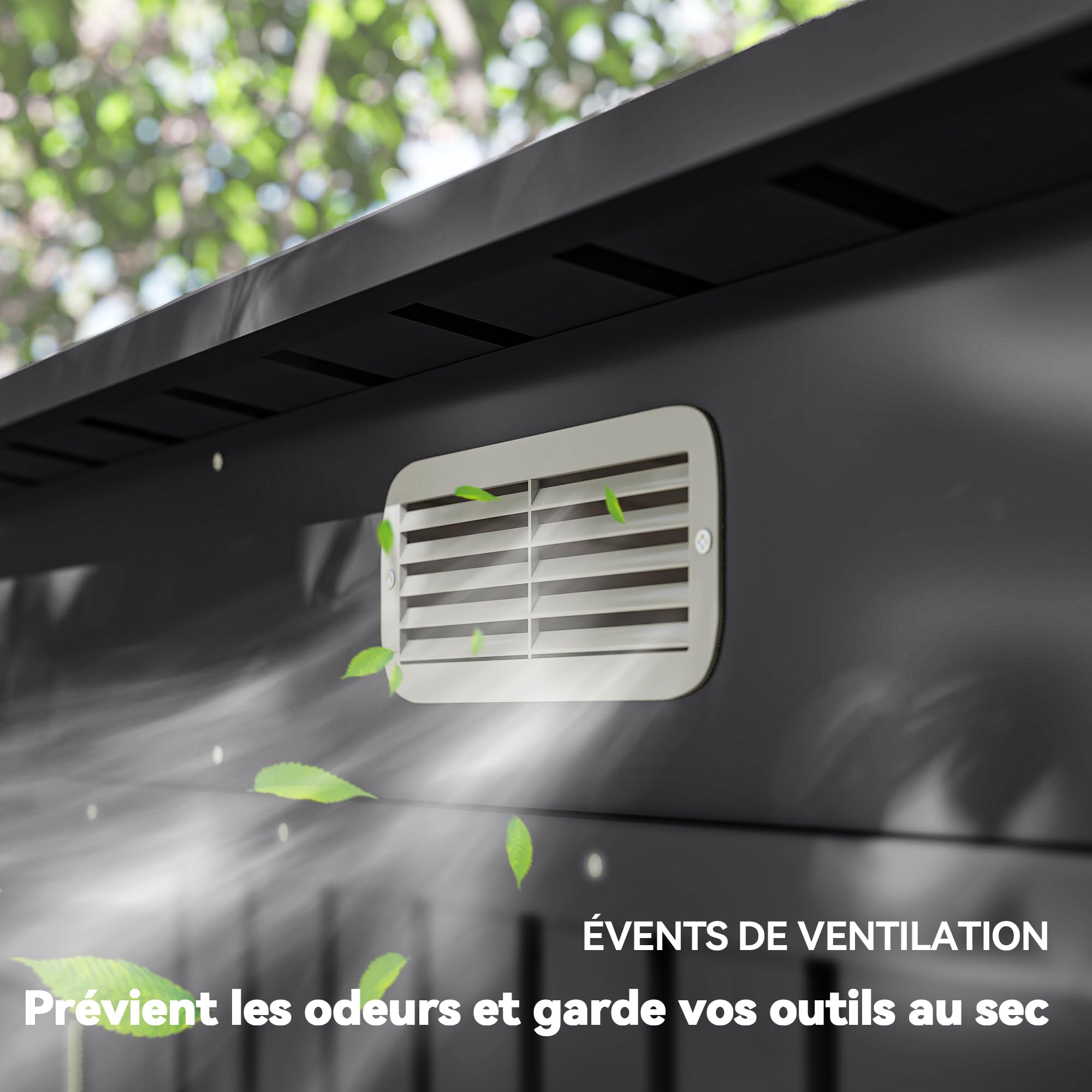 Outsunny Abri de Jardin en Métal 3 m², Cabane de Jardin 249x121x183cm, Structure en Acier Galvanisé Améliorée, Cabanon Rangement Outils, Gants, Portes Verrouillables, Aérations, Gris