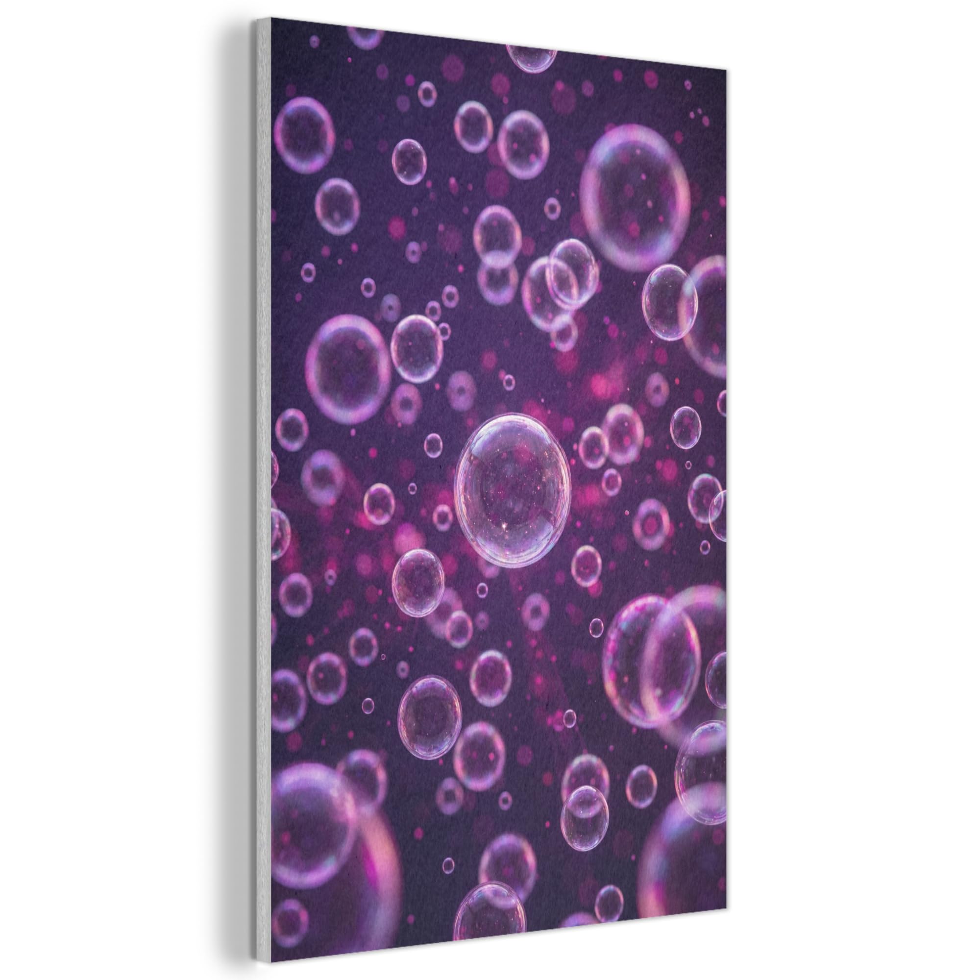 MuchoWow© Felt Panel 40x60 cm House Touch for Living Space Modern Visuals Decoration Wall Art Purple - Bubbles - Foam