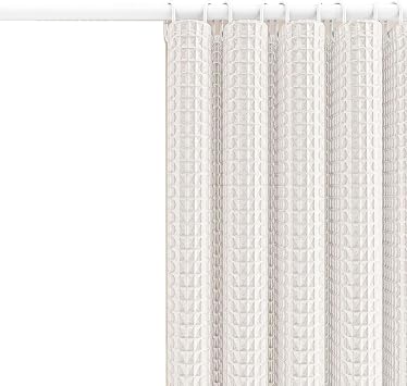 Thick Waterproof Shower Curtain with Adjustable Rod, Solid Color Bathroom Door Curtain, Room Divider, Dormitory Bathroom Partition, Easy to Install and Fold, Modern Design