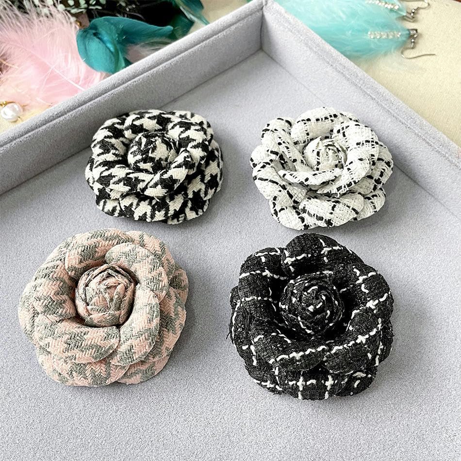 2/5pcs 70mmグリッド女性のためのぬいぐるみピンクのブローチ アールピーカンパニー R.P.