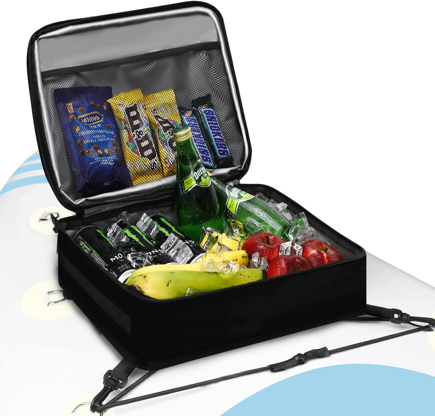 Paddle Board Cooler Bag, Waterproof Surf Sup Deck Cooler Bag Insulated Leakproof 10 Cans, Sup Paddle Board Accessories Bag for Stand Up Paddleboard and Kayak