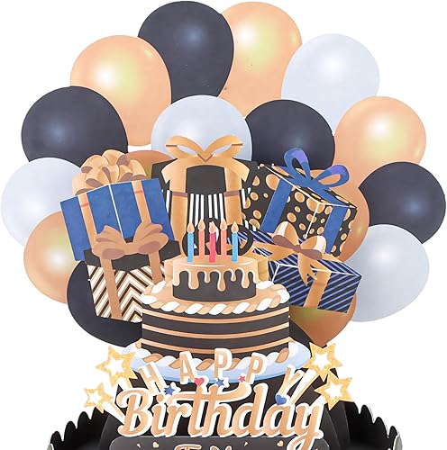 Miniatura 9 de CIEHER Tarjeta de cumpleaños desplegable para cumpleaños, mujeres, hombres, niñas, niños, divertida tarjeta de regalo de cumpleaños, tarjeta de