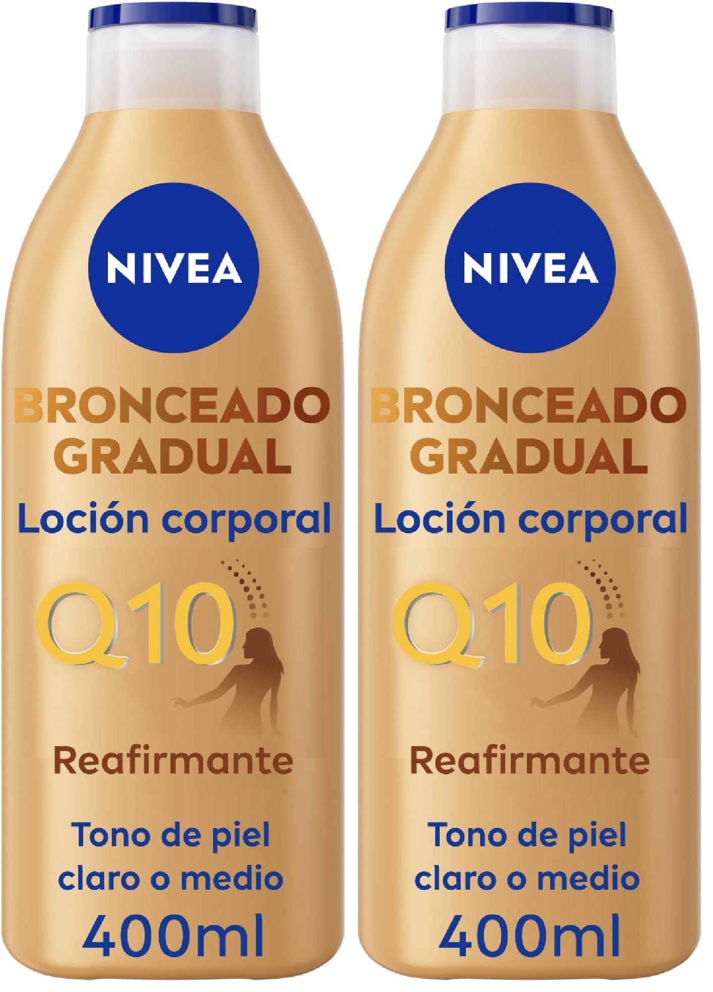 NIVEA Q10 Loción Corporal Reafirmante + Autobronceadora (400 ml), crema hidratante corporal con coenzima Q10, crema bronceadora para tono de piel claro a medio — view 10