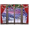 AIIKES 10x10ft Christmas Window Backdrop Christmas Winter Scene Photography Backdrop XY77 AIIKES 10x10ft Christmas Window Backdrop Christmas Winter Scene Photography Backdrop XY77
