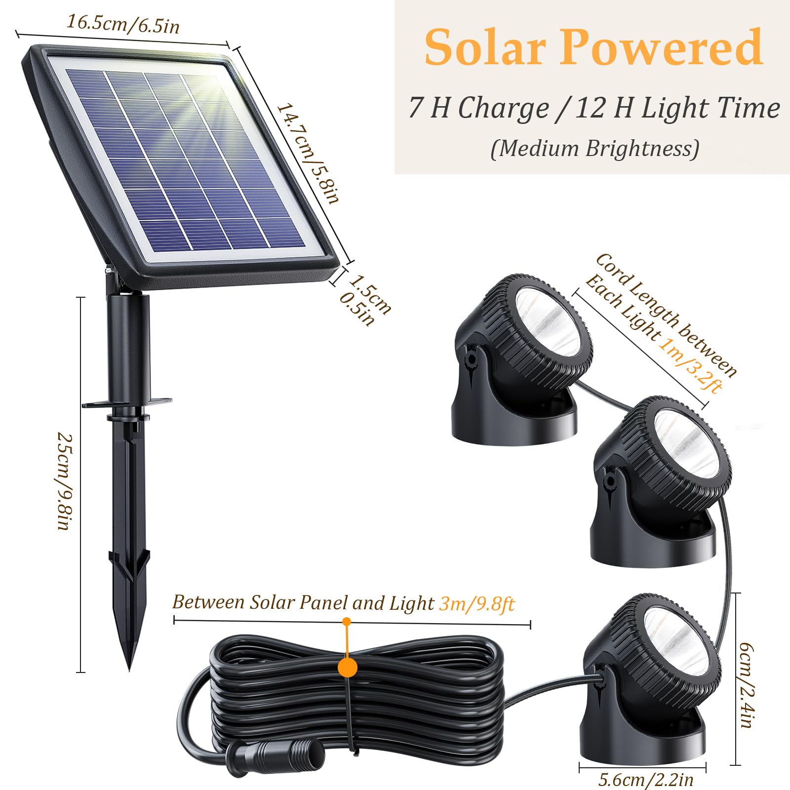 PChero Solar Teichbeleuchtung LED Unterwasser, Unterwasserbeleuchtung Strahler Poolbeleuchtung Unterwasser Licht IP68 Wasserdicht Teichlicht für Pool Teich Garten Baum Innen Außen Deko
