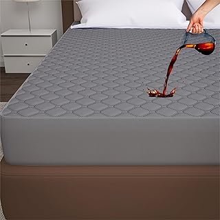 Make Bed Waterproof King Size 78x72 inch Cotton Ultrasonic Mattress Protector Breathable Hypoallergenic Noiseless Ultra So Price In India