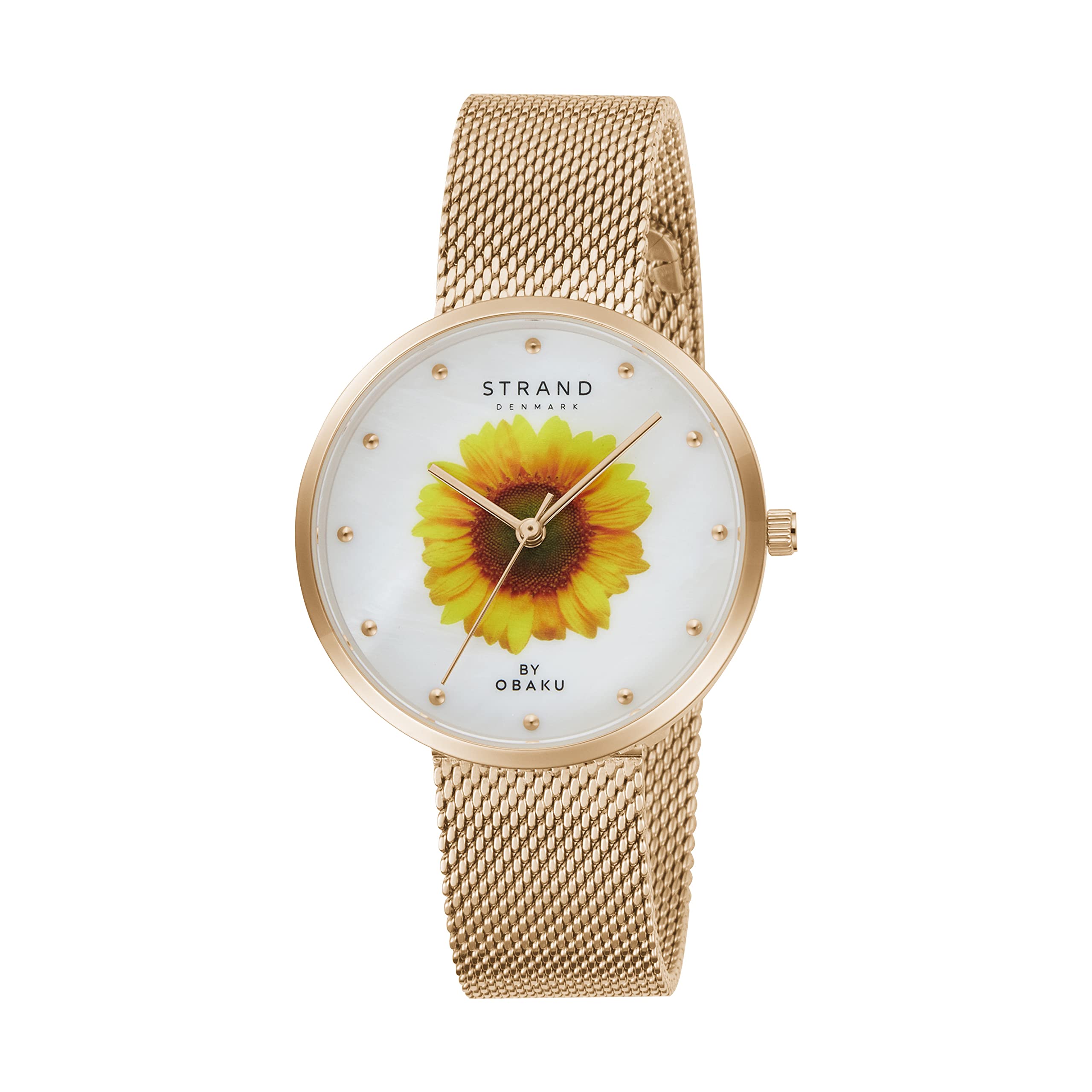 Strand By Obaku Sunflower Rose Quartz Multicolor Round Dial Womens Watch - S700LXVWMV-DS (B097HN2LLX) Amazon Price History, Amazon Price Tracker