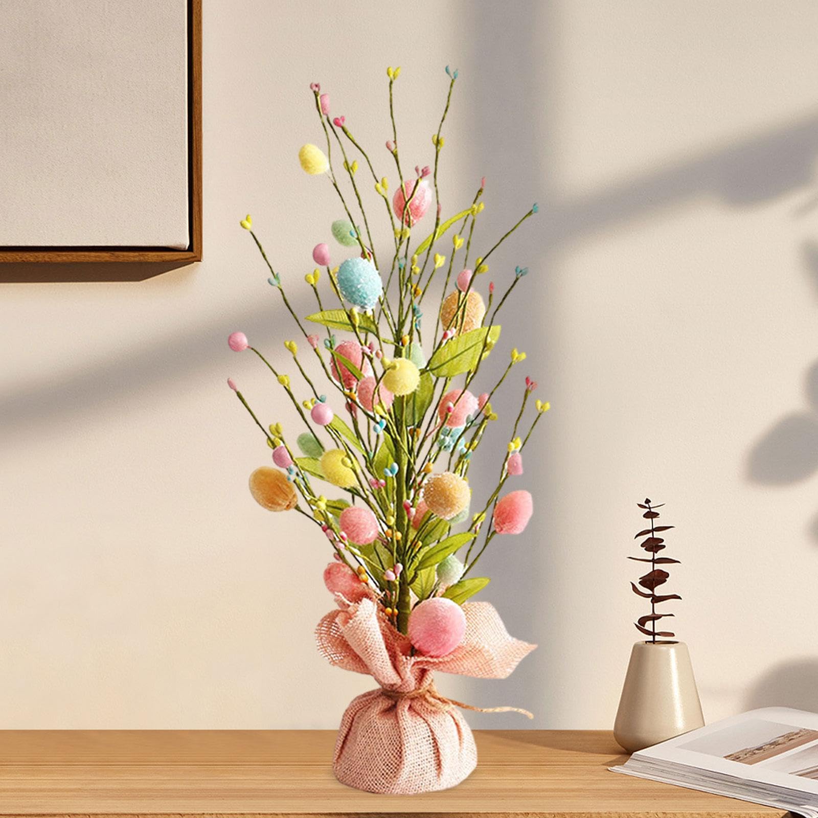 Decorazione da Tavolo a Forma di Albero di Uova di Pasqua, Delicati Rametti di Uova di Pasqua per La Cucina