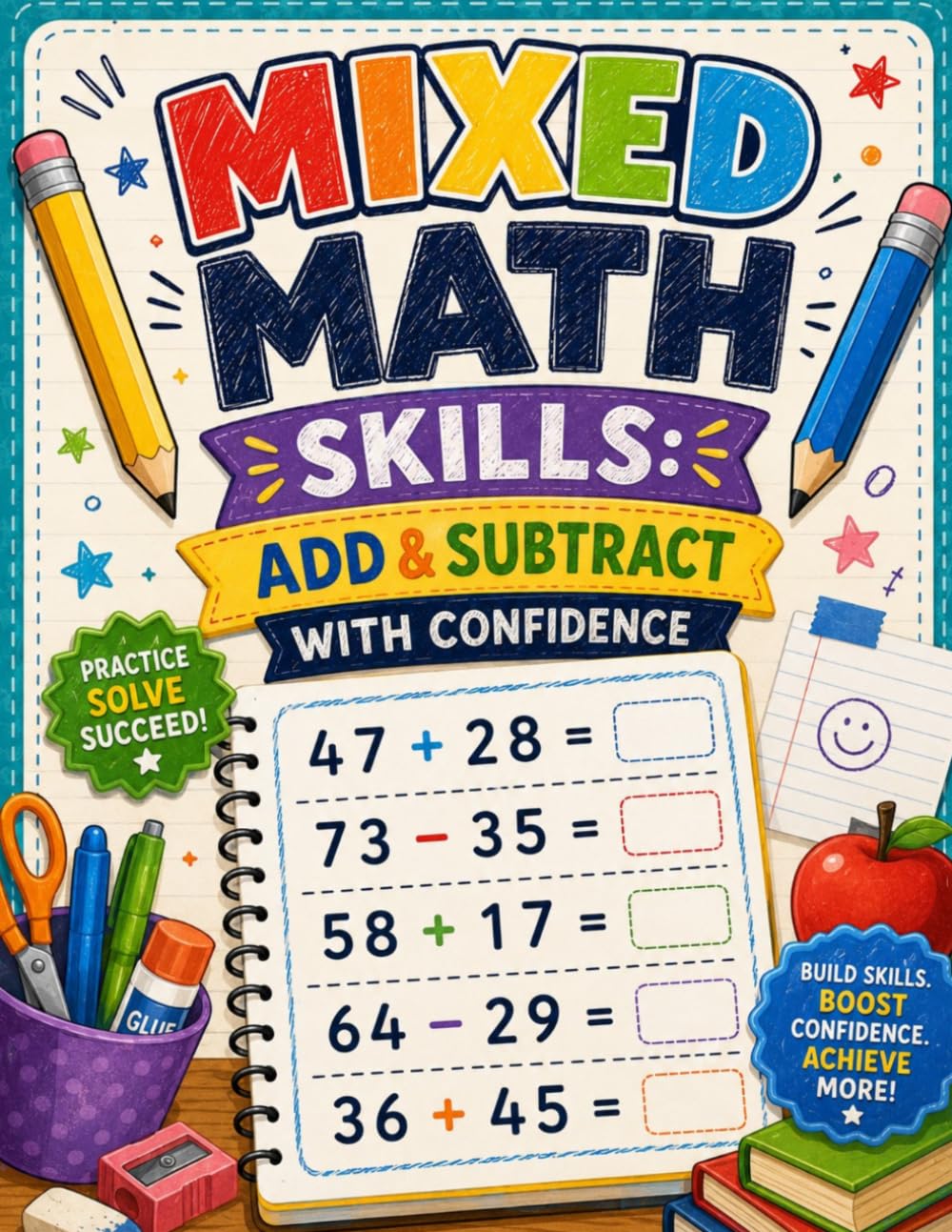 Mixed Math Skills: Add & Subtract with Confidence: Supportive Two‑Digit Horizontal Practice (MIXED PRACTICE (ADDITION + SUBTRACTION) SERIES DESCRIPTION)
