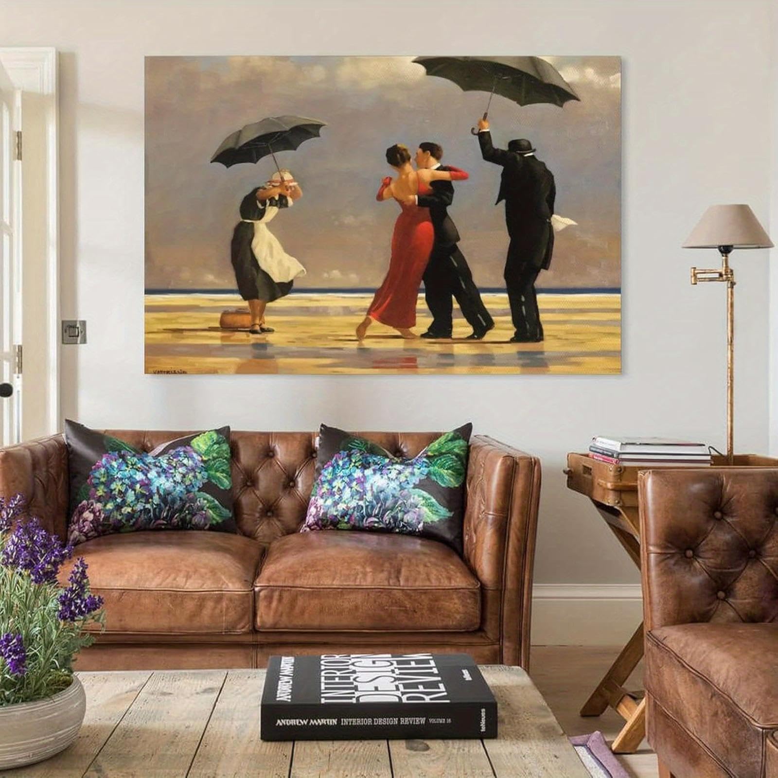 LSYALUCK Poster d'arte romantica per The Singing Butler di Jack Vettriano, stampa artistica moderna per l'arredamento del soggiorno, cornice interna 45x75cm(18x30 pollici)