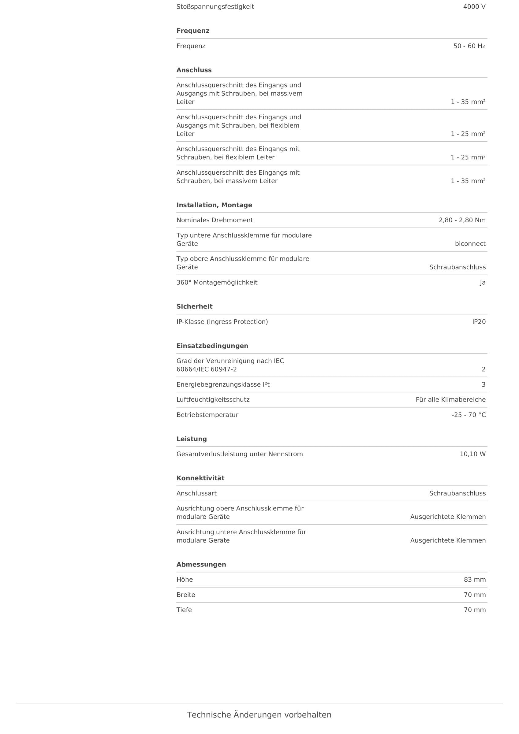 HAGER MBN625 Leitungsschutzschalter