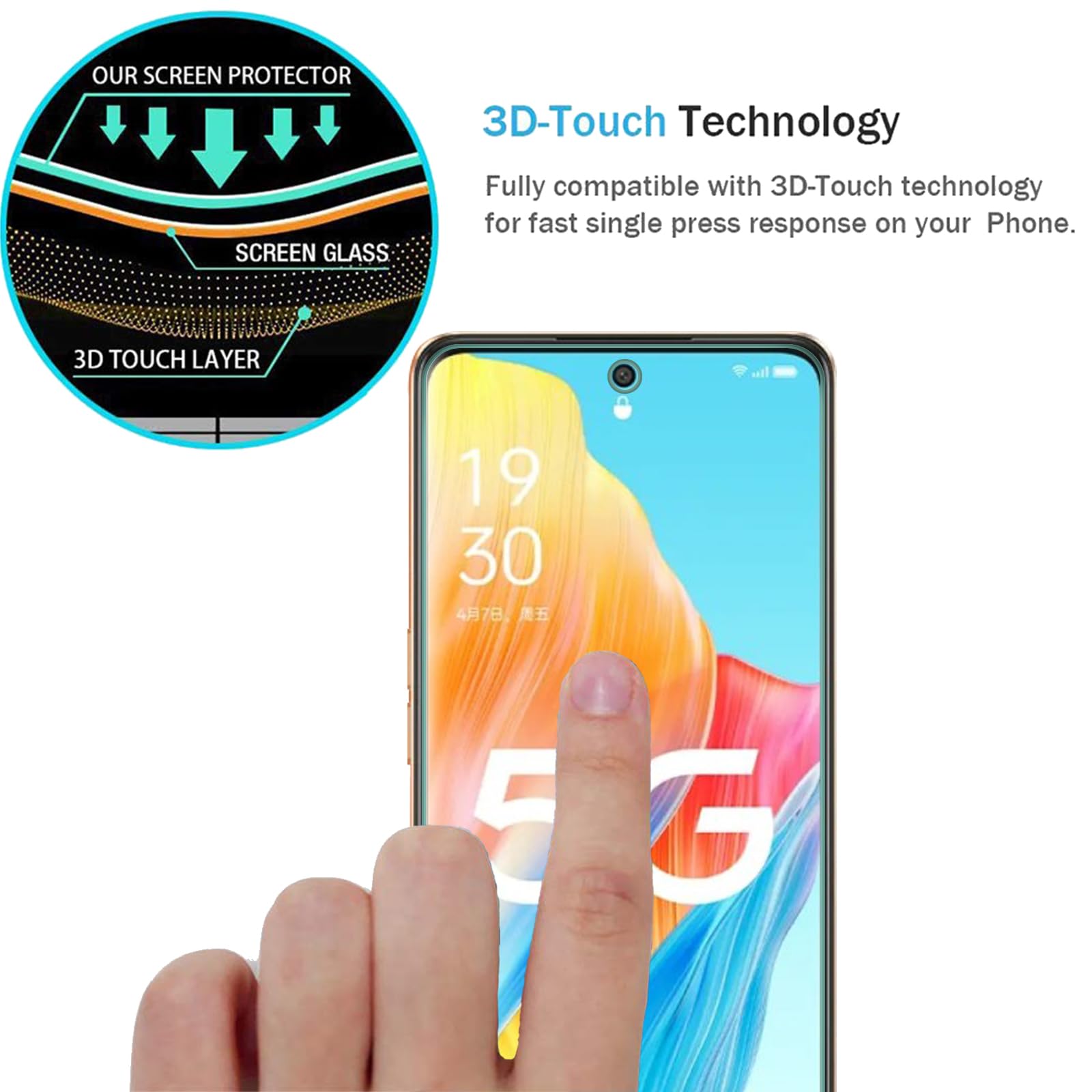 Oppo A98 Tempered Glass Screen Protector 3 stuks Oppo A98 Tempered Glass Screen Protector 3 stuks