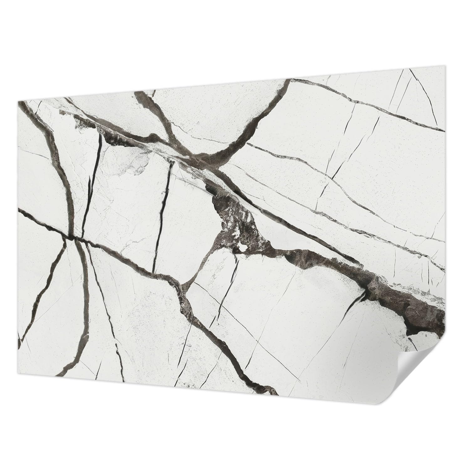 Revêtement mural autocollant 152x104 cm imitation marbre Tulup pour salon et chambre