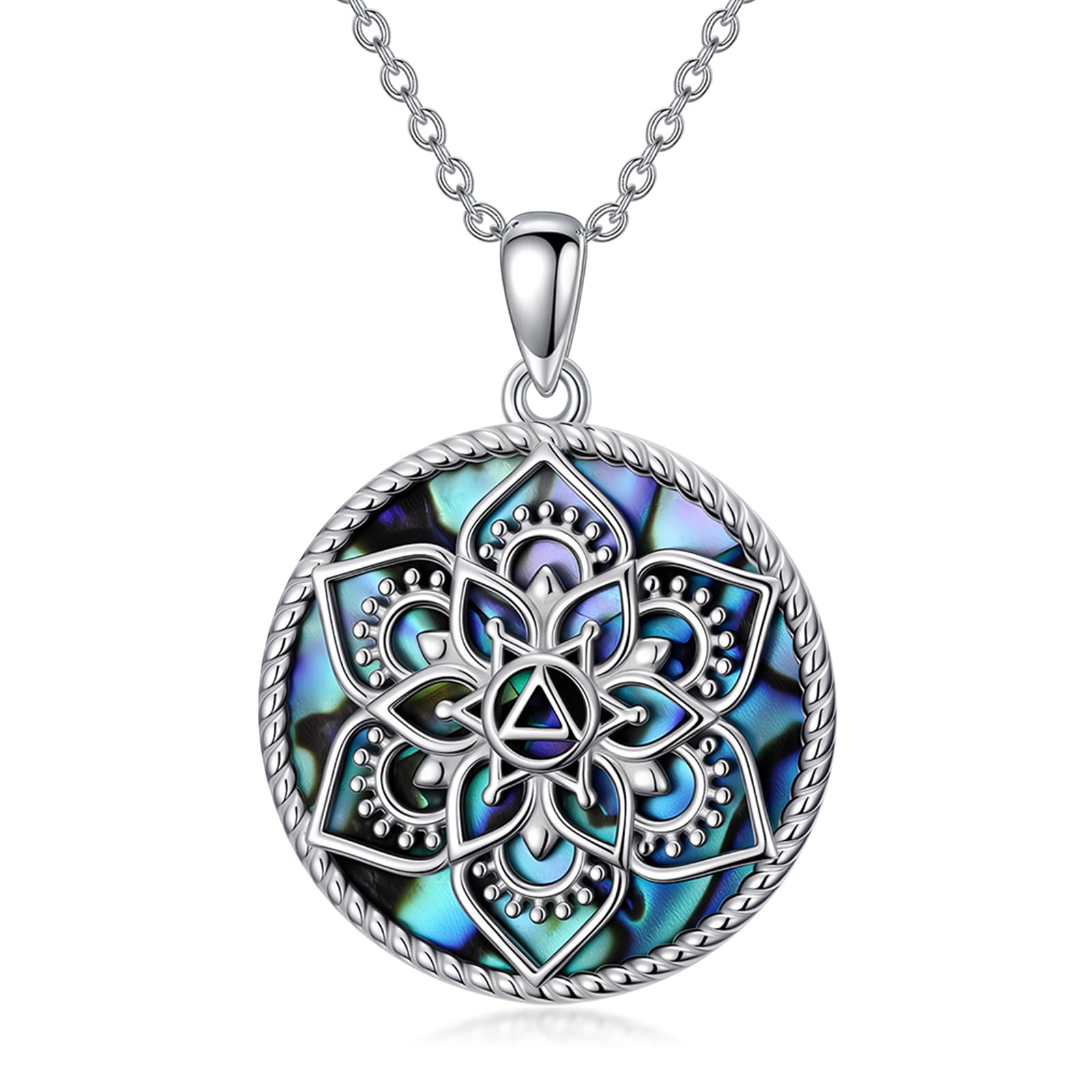 KoyeKei Sobriety Gifts for Women 925 Sterling Silver AA/Na Necklace Healing Recovery Pendant Spiritual Jewelry Sobriety Gifts