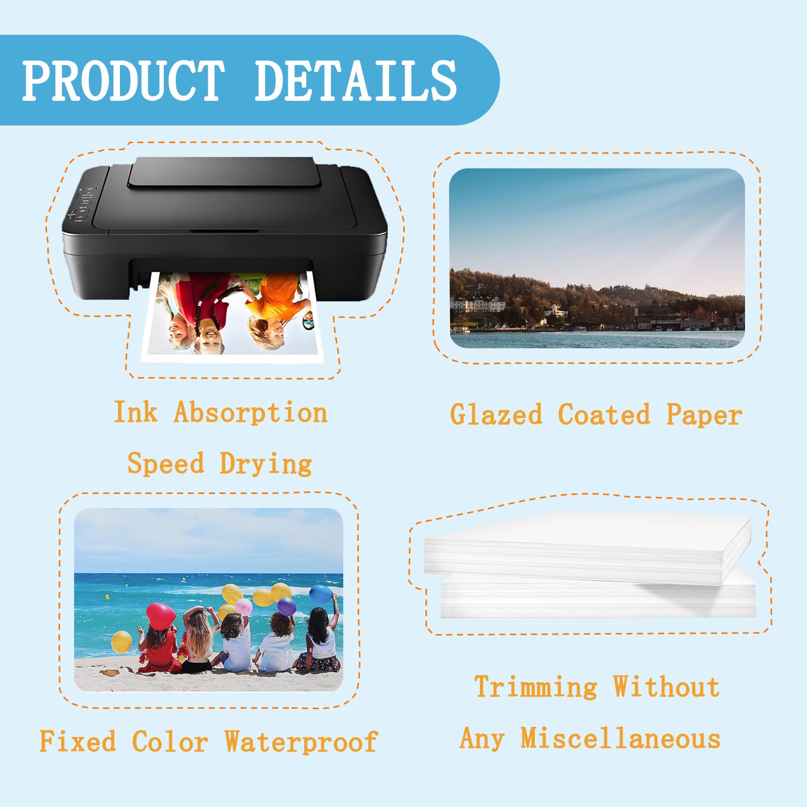 4 Sizes Glossy Photo Paper, Premium High Gloss Photo Paper - Image 3