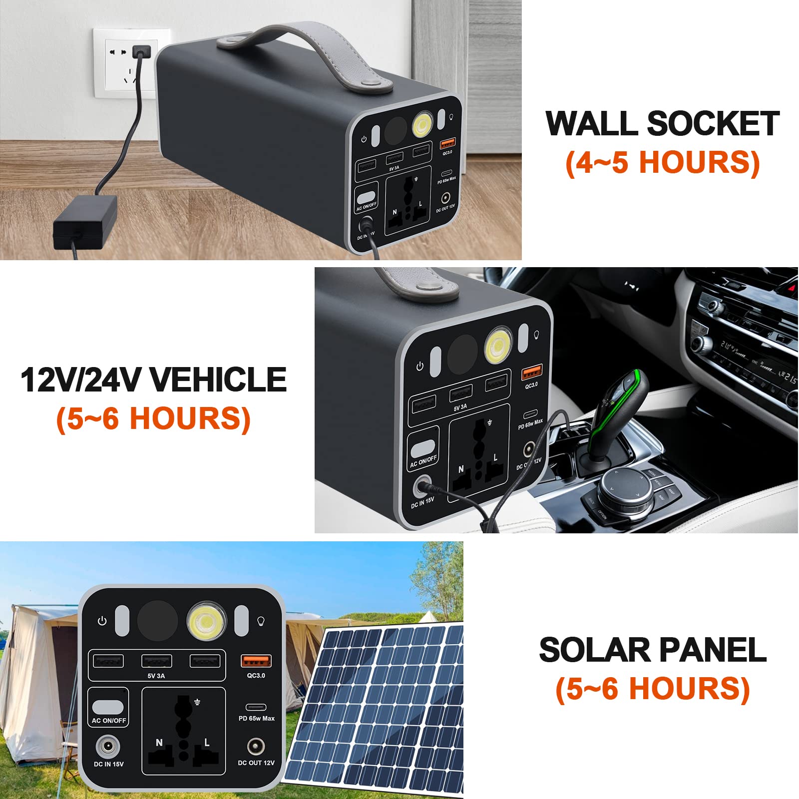 KAOLALI Przenośna stacja zasilająca 180 W, 166,5 Wh/42000 mAh, przenośna stacja zasilająca z generatorami wyjściowymi AC 220 V/50 Hz, do użytku na zewnątrz, na kemping, w podróży