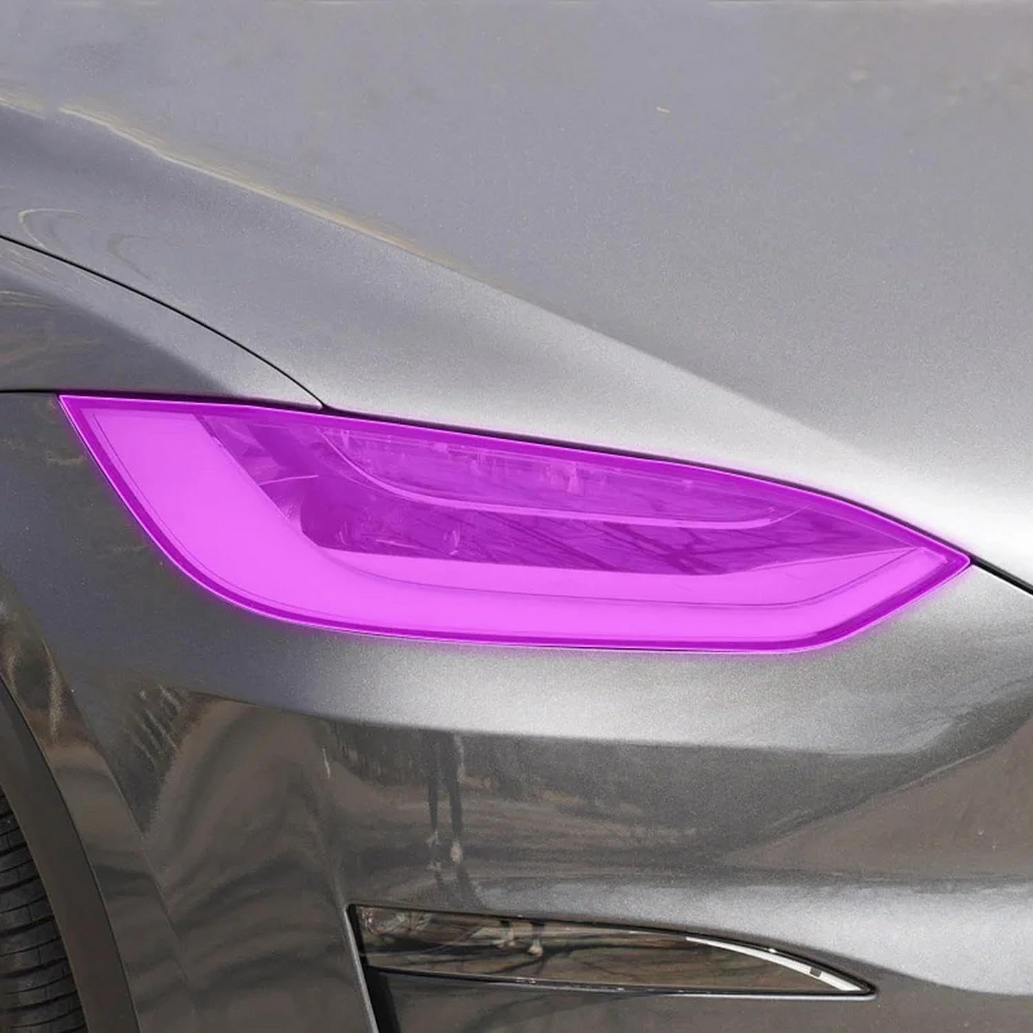 Samlng Blackened Transparent Car Front Light Film For Tesla For Model X 2023-2024 Car Exterior Film Tpu Ppf Headlamps Protective Film Anti Scratch Repair Membrane Smoked Headlight Refit