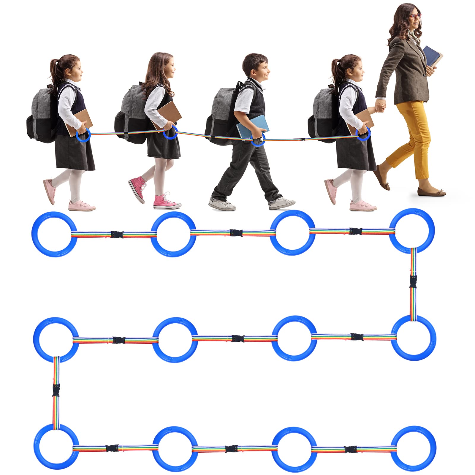 Tatuo 12 Set Toddlers Walking Rope for Preschool Toddlers Detachable Transition Rope Safety Daycare Rope for Preschool Daycare Kindergarten School