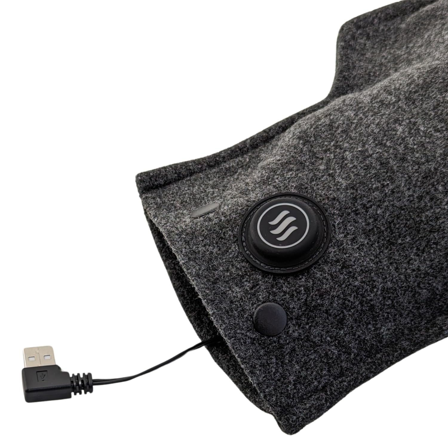 Beheizte Wärmflasche, Carbon, USB-Anschluss, 3 Heizstufen, Schwarz