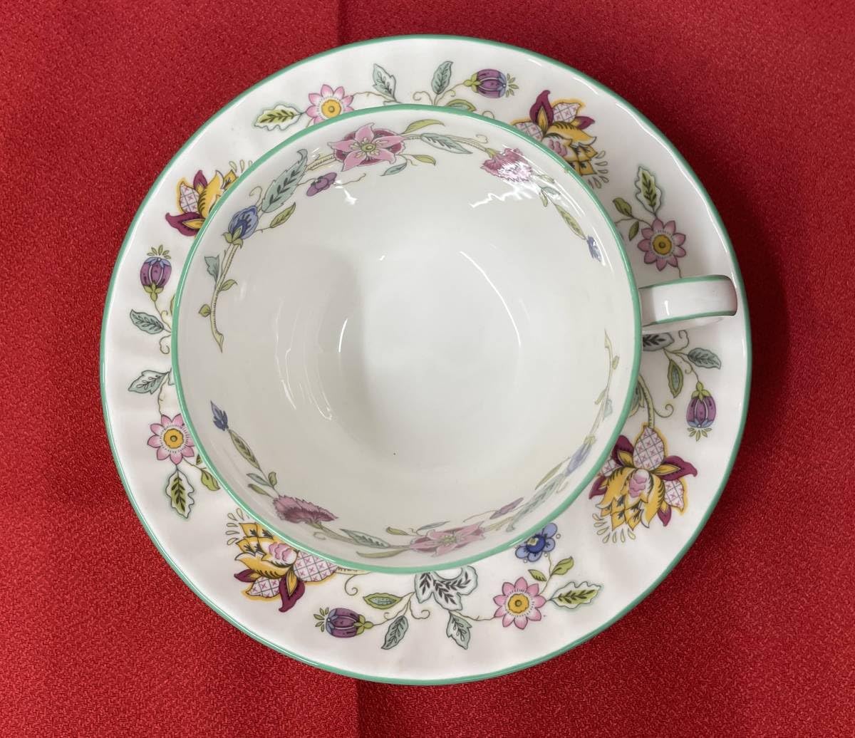 【MINTON*】 Edwardian Era Minton Bone China “Japonica” Pattern Trefoil