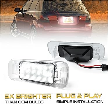 License Number Plate Light LED For Kia For Rio 2005-2011 Rio5 2006-2011 Pride Car Rear High Brightness White LED License Plate Light Number Plate Lamps