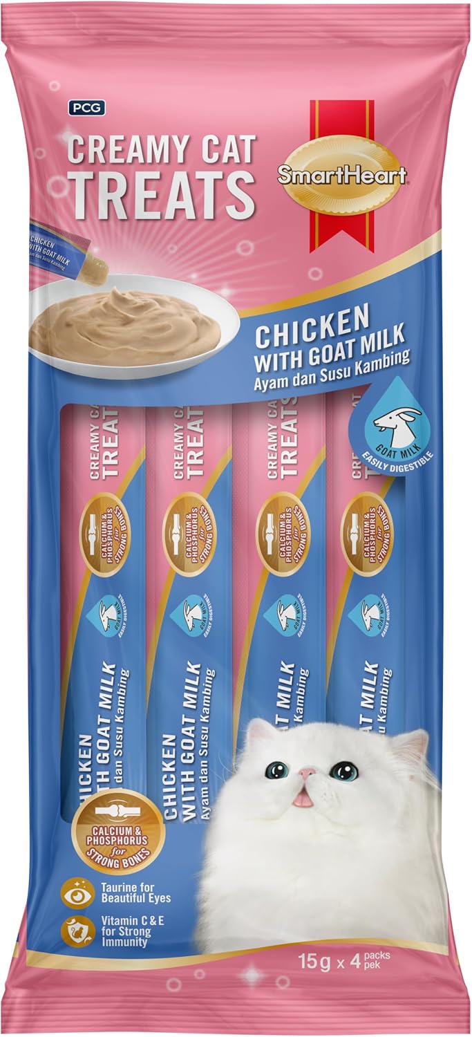 Smartheart Krema Kedi Ödülü Tavuk ile Keçi Sütü 4x15 gr