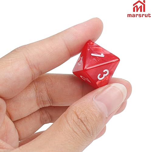Miniatura 7 de Juego de 10 dados de 8 caras, D8 surtidos poliédricos con números para juegos de mesa DND RPG MTG, actividades en el aula, fiesta, mesa, juegos,