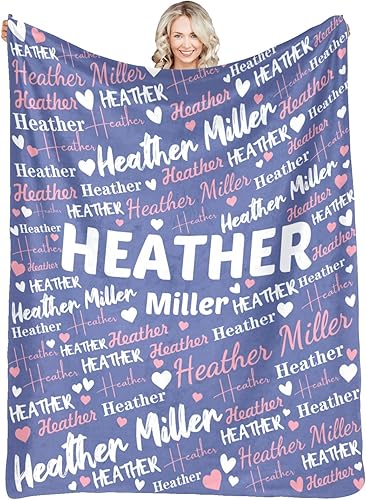 Dr.TOUGH Mantas personalizadas con nombre, mantas personalizadas con nombre, mantas de bebé personalizadas para niñas, niños y adultos, mantas con