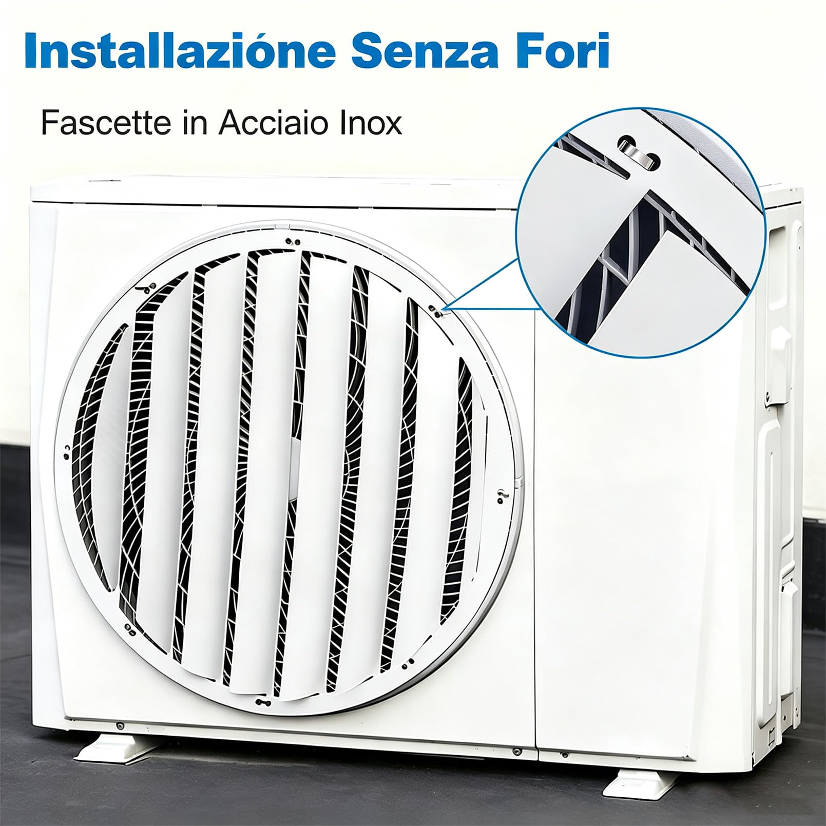 Deflettore per Unità Ac Esterna, Pompa di Calore/Copertura Protettiva del condensator, Deflettore del condizionatore d'aria, deflettori aria climatizzatore Rotondo/Quadrato, 58cm/23in