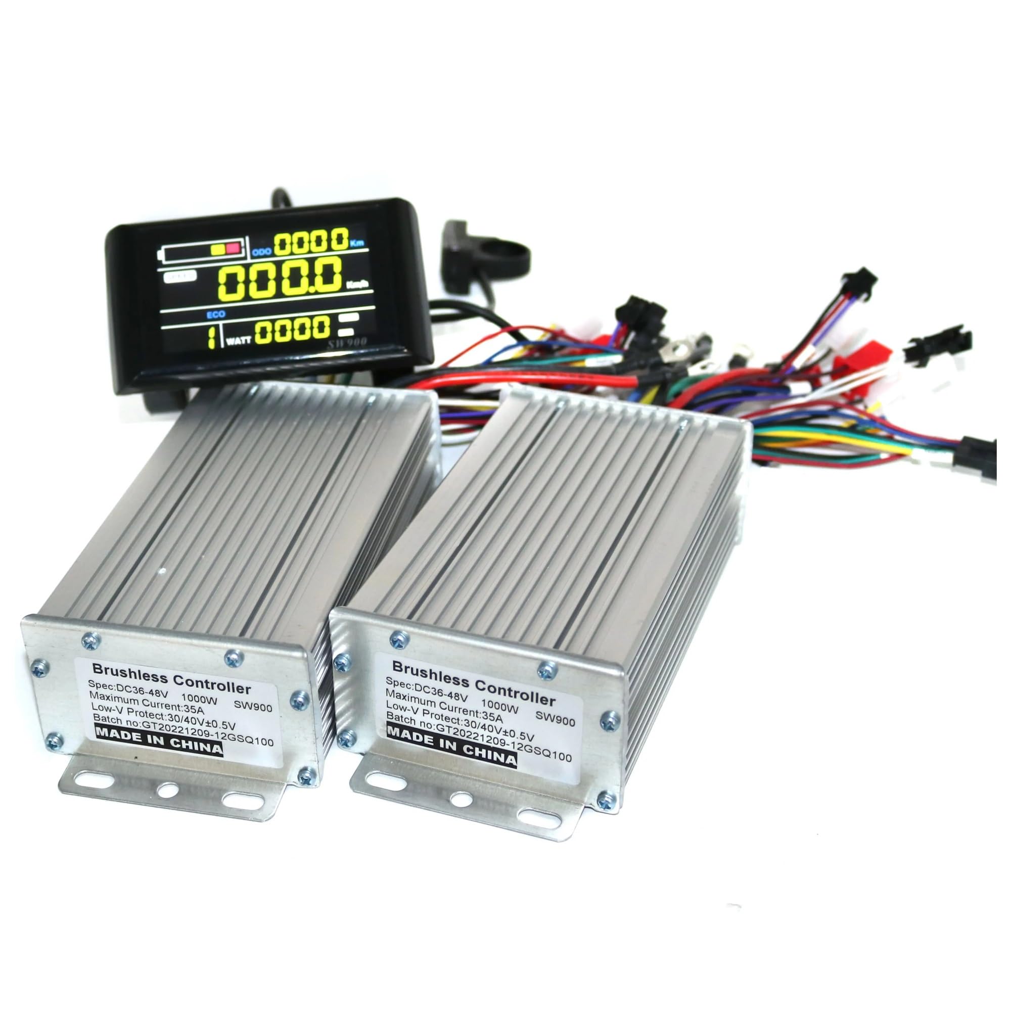 Sterownik silnika pojazdu elektrycznego, podwójny napęd 36 V/48 V60 V1000 W, 35 A, BLDC, kontroler skutera elektrycznego, rower elektryczny, 2 szt. bezszczotkowy kierowca prędkości i 1 szt