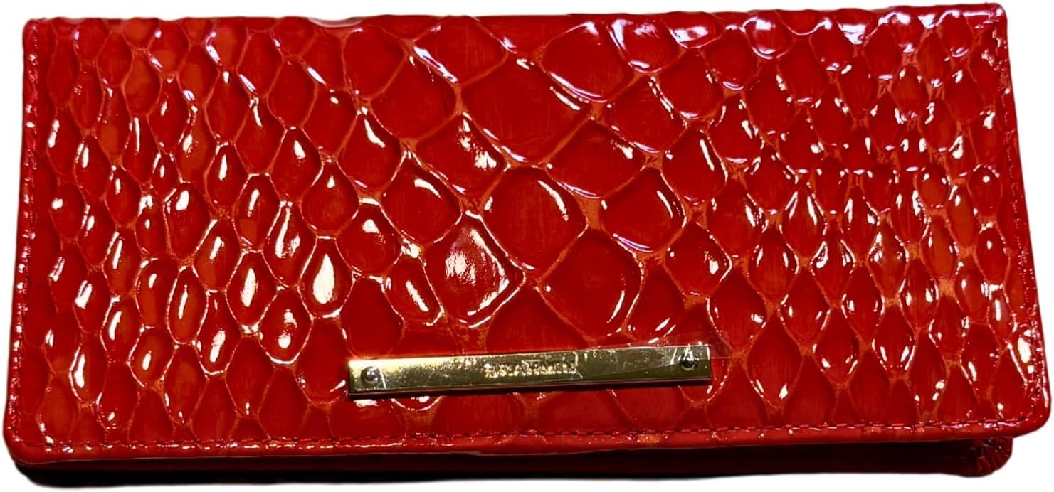 BRAHMIN Ady Red Candy Apple All Over Snake Wallet