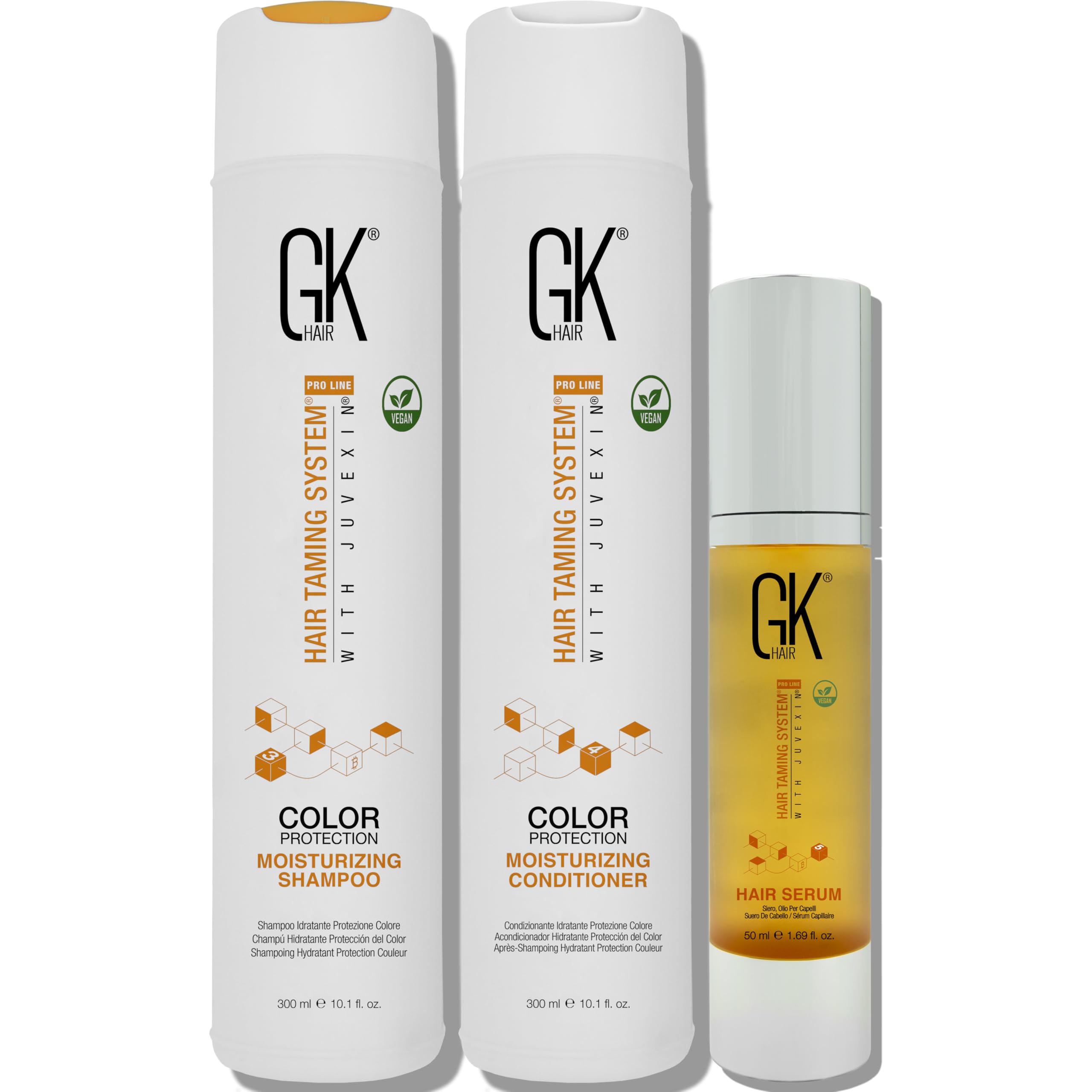 Global Keratin Moisturizing Shampoo and Conditioner Sets (300ml+Serum50ml)