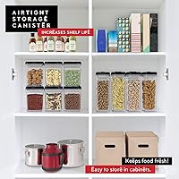Vista 2 de DWËLLZA KITCHEN Recipientes herméticos para almacenamiento de alimentos con tapas, juego de 4 recipientes herméticos para cocina, juego