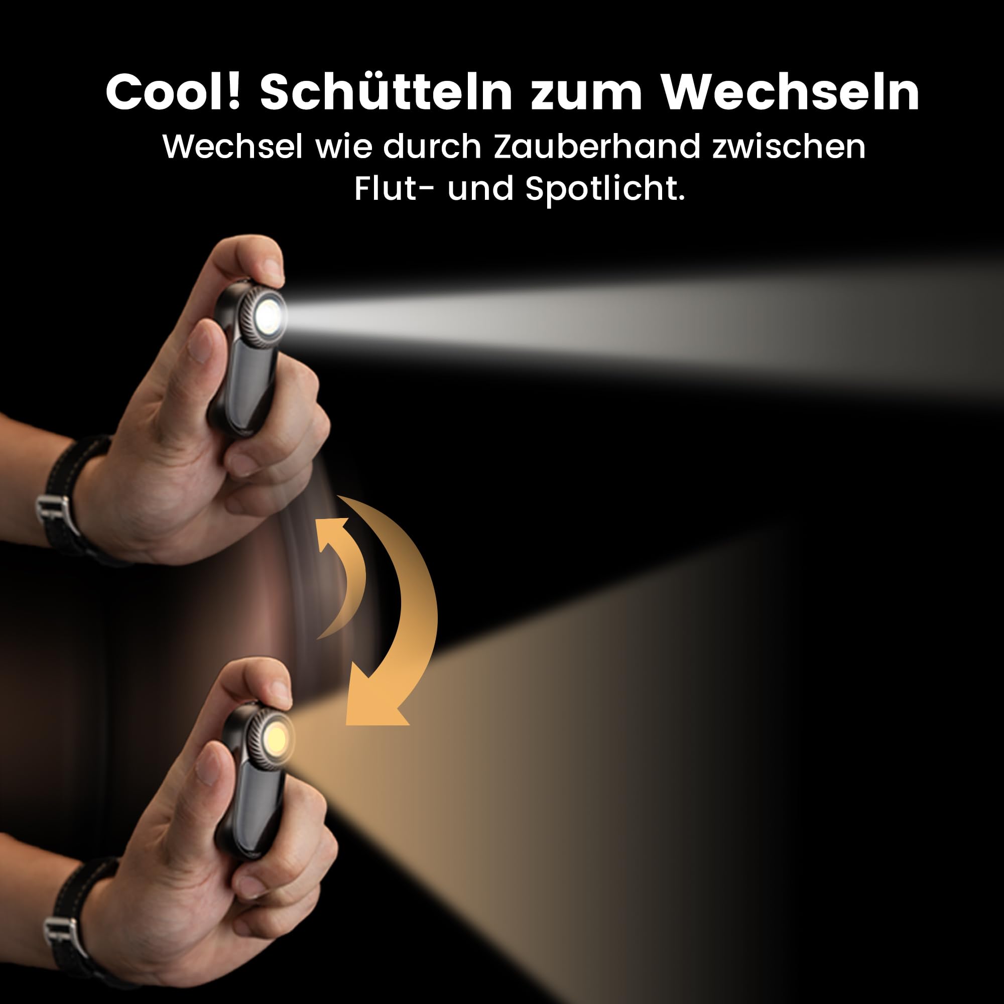 LOOP GEAR LOOPDOT Aufladbare LED Taschenlampe, 400 Lumen Mini Flashlight mit RGB Pixel Display und Interaktiven Spielen. IPX6 Wasserdicht für Outdoor, Camping, Wandern, Partys (Grün)