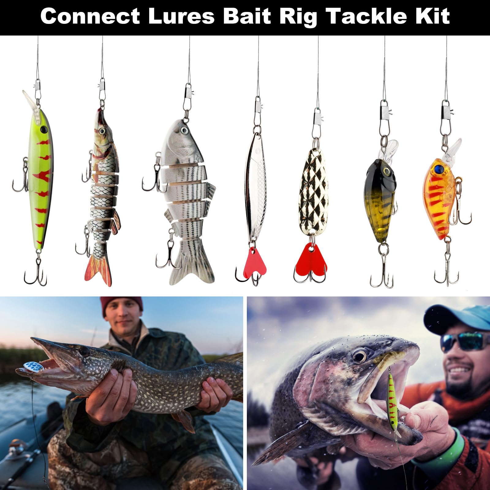 Fox Rage Sicuro Fit 7 Strand Titanio Leader 2pk Tutte le Misure Pesca