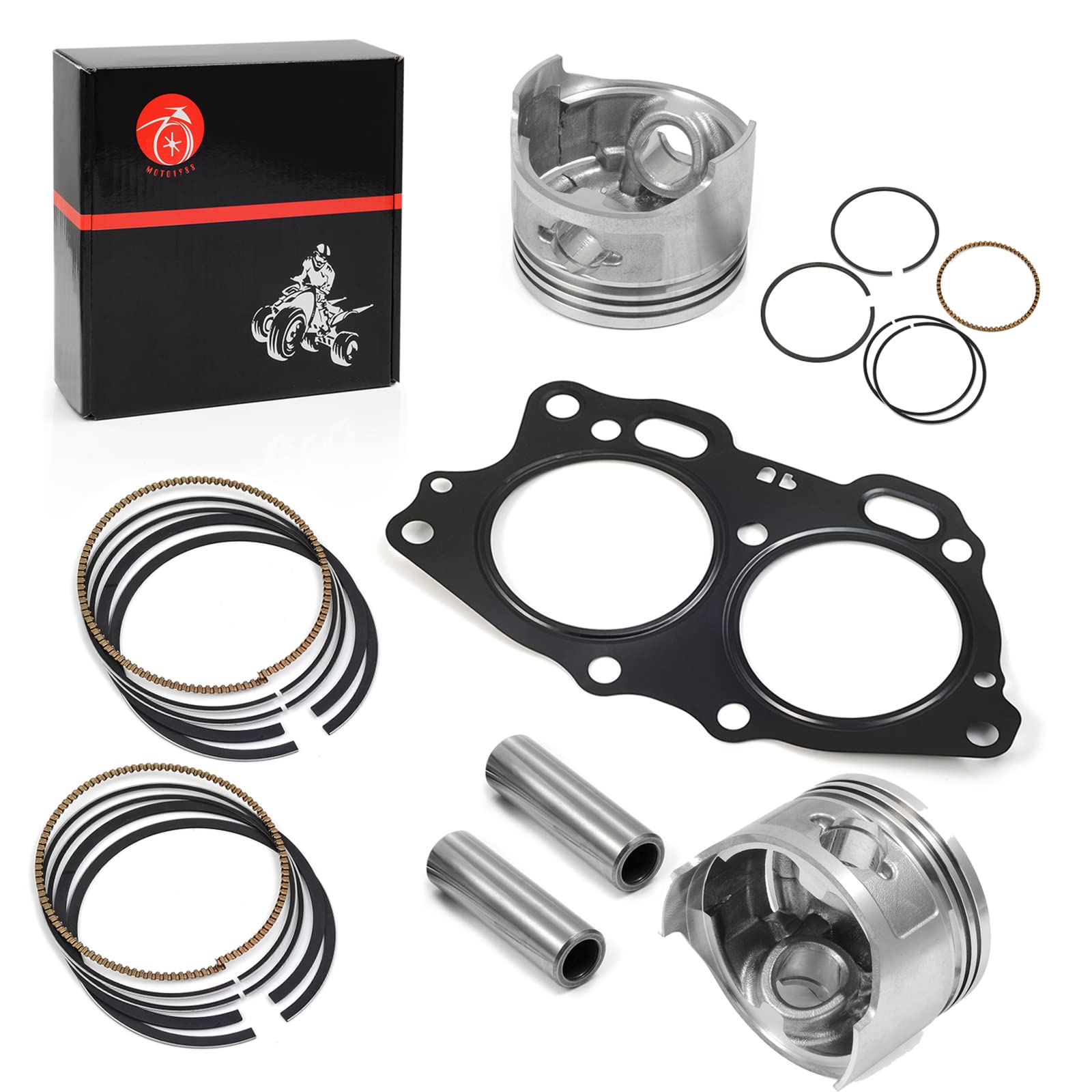 ANATOL イエローゴールド トリオエンド＋ステンレス シャフト Amazon.com: Oversize 0.25mm Top End Rebuild Kit Piston