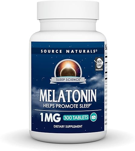 Source Naturals Ciencia del sueño Melatonina 1 mg - 300 Tabletas