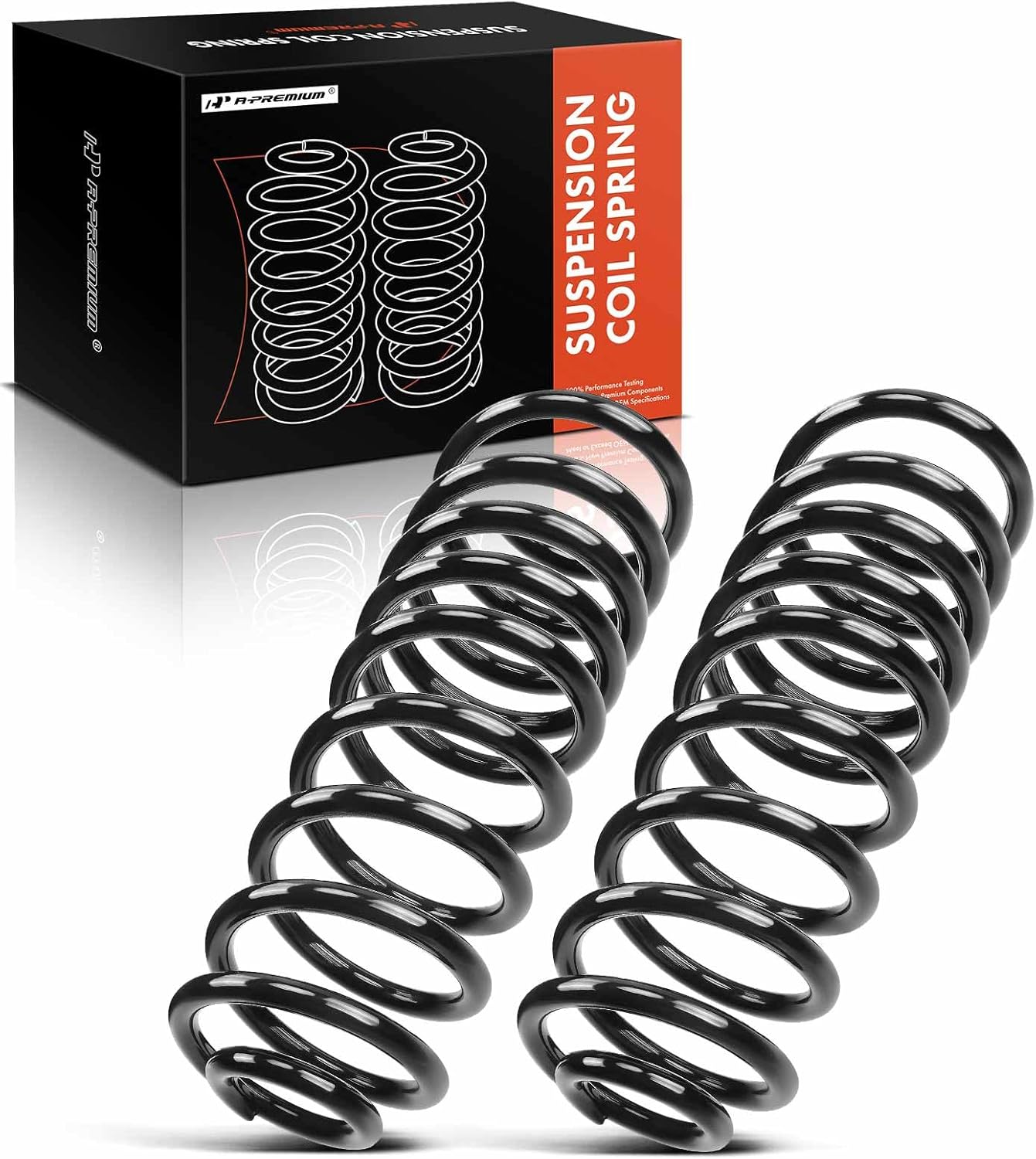 A-Premium Rear Coil Springs Compatible with Volkswagen Jetta 1993-1999, Cabrio 1995-2002, 1.8L 1.9L 2.0L 2.8L, Driver and Passenger Side, 2-Pack