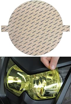 Lamin-x Custom Fit Yellow Harley Davidson Tri Glide 7" Round Headlight Cover for Harley Davidson Tri Glide 7" Round Headlight Cover