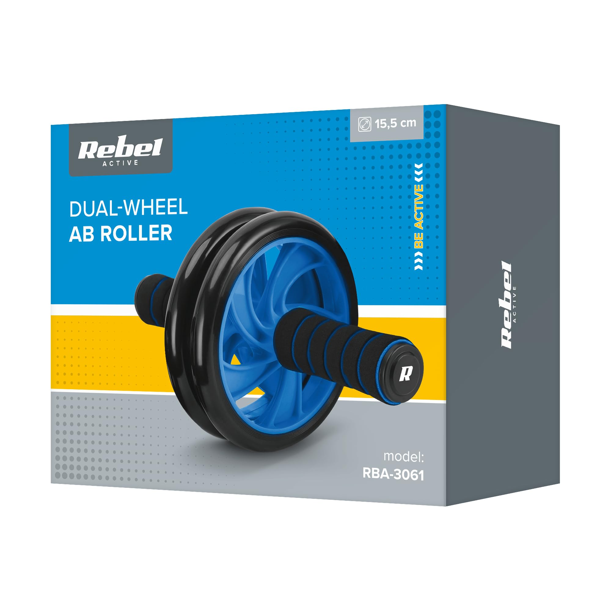 Rebel Kółko Podwójne - Roller do Ćwiczeń Mięśni Brzucha AB Wheel AB-2 RBA-3061