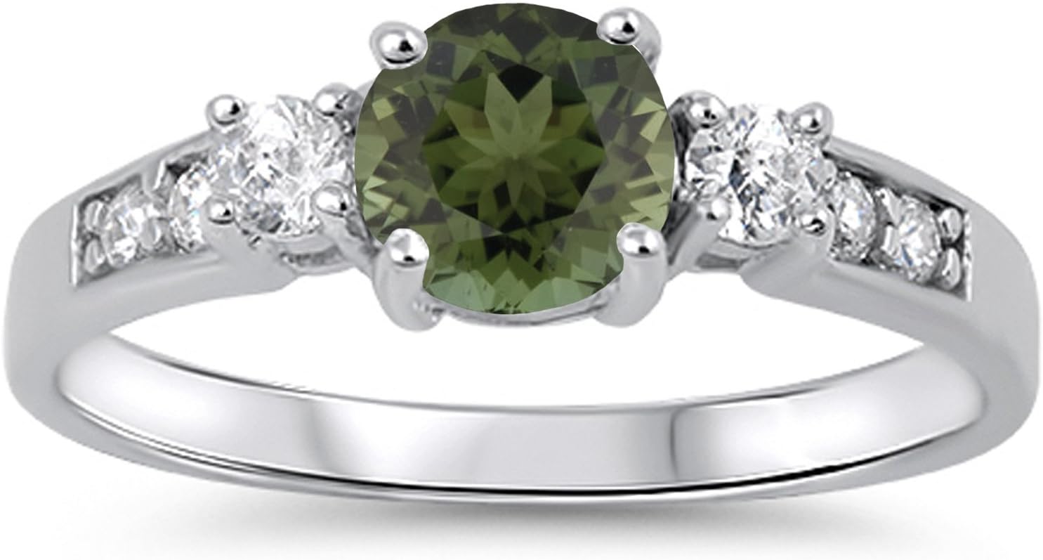 CHOOSE YOUR COLOR Sterling Silver Round Ring