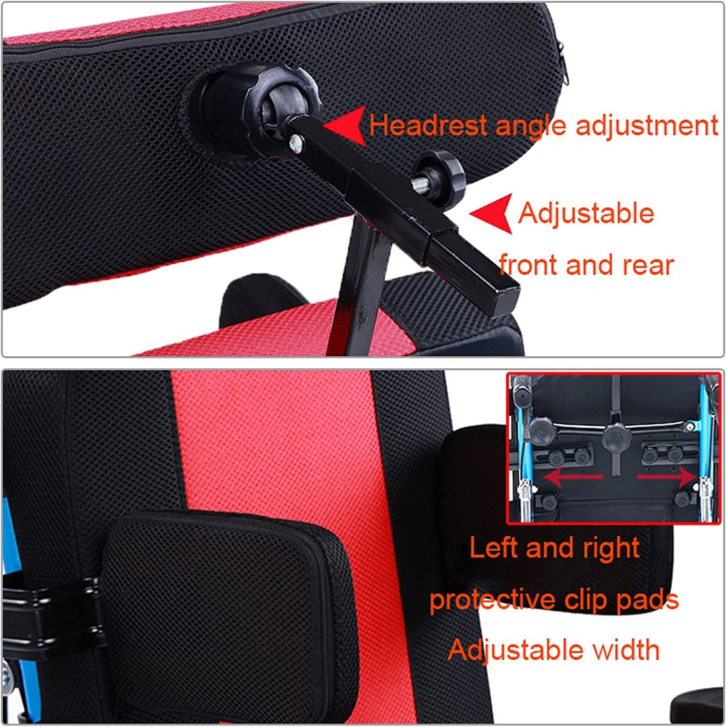 Silla de Ruedas Respalto Silla de Ruedas Reclinable para Adulto/Niño Silla de Ruedas Manual Plegable Ajustable Ultraligera para Discapacitados con Ruedas Traseras Antivuelco Silla de Tránsi